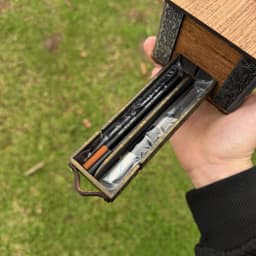 Luxury Churchill Fountain, Rollerball & Damascus Knife Set "It has a drawer!", photo 17