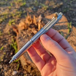 Stainless Steel & Brass Bolt Action Pen & Pencil