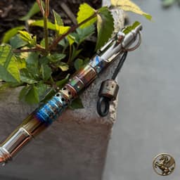 Titanium Bolt Action Pen / Pencil & Brass Lego Head, photo 3