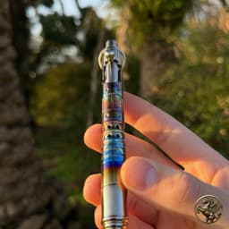 Titanium Bolt Action Pen / Pencil & Brass Lego Head, photo 8