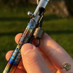 Titanium Bolt Action Pen / Pencil & Brass Lego Head, photo 7