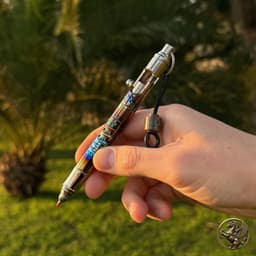 Titanium Bolt Action Pen / Pencil & Brass Lego Head, photo 4