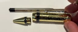 Gold finish components with chrome accents