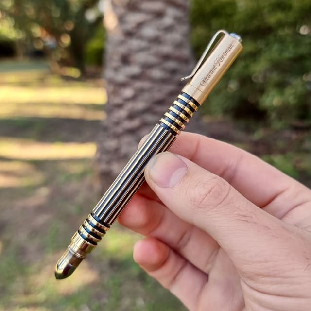 EDC Brass Pen "Groovy!"